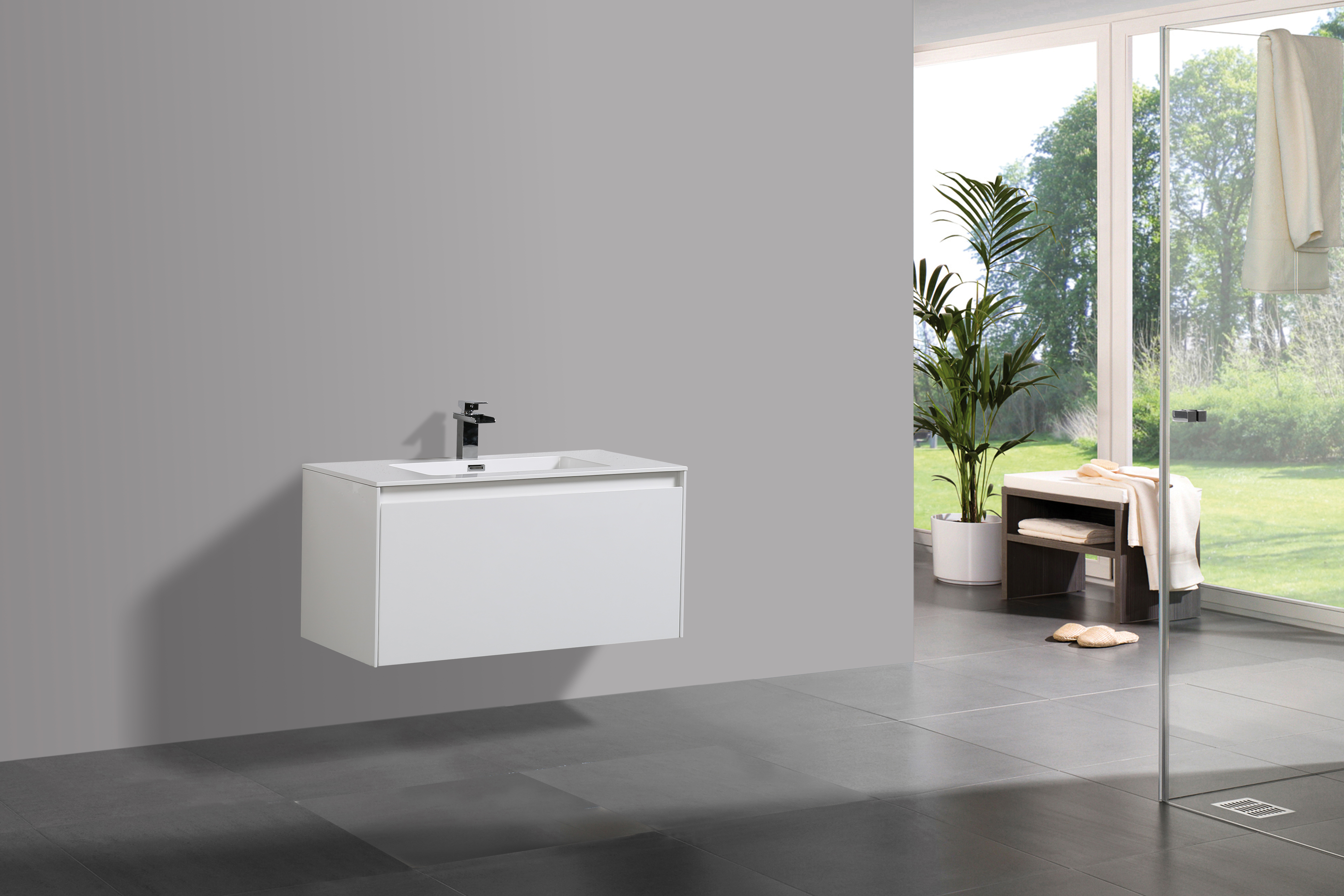 Prado Gloss White 750mm wall hung